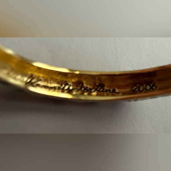 New Two Kenneth Jay Lane Signed Enamel Bangle Bracelets Giraffe Zebra Print - Picture 5 of 16